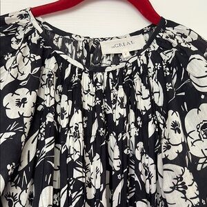 The Great. Floral Black and White Women's Dress